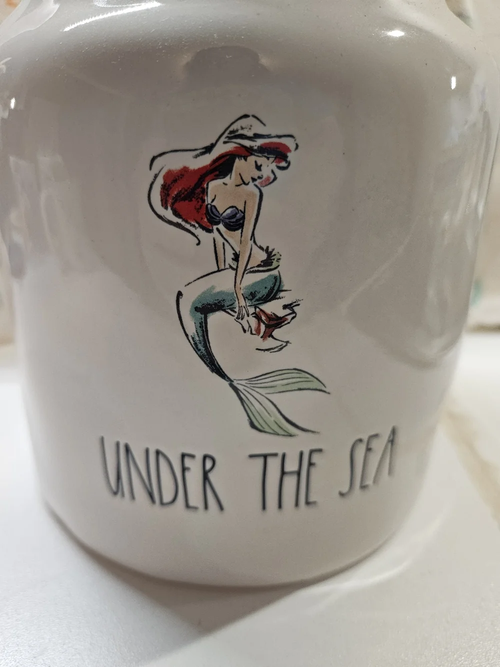 NWT Rae Dunn DISNEY Ceramic 'Under The Sea' Little Mermaid Ariel Canister